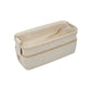 Wheat Straw Lunch Box - Apricot / 750 ml Mumuso