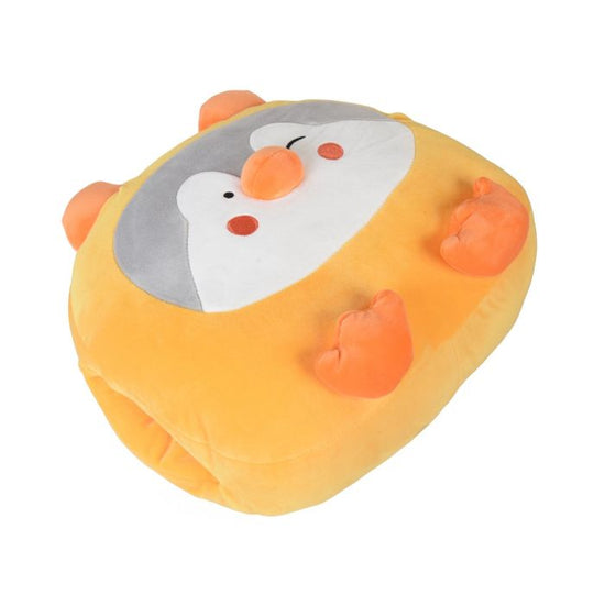 Winking Penguin Hand Warmer Toy Pillow - Yellow Mumuso