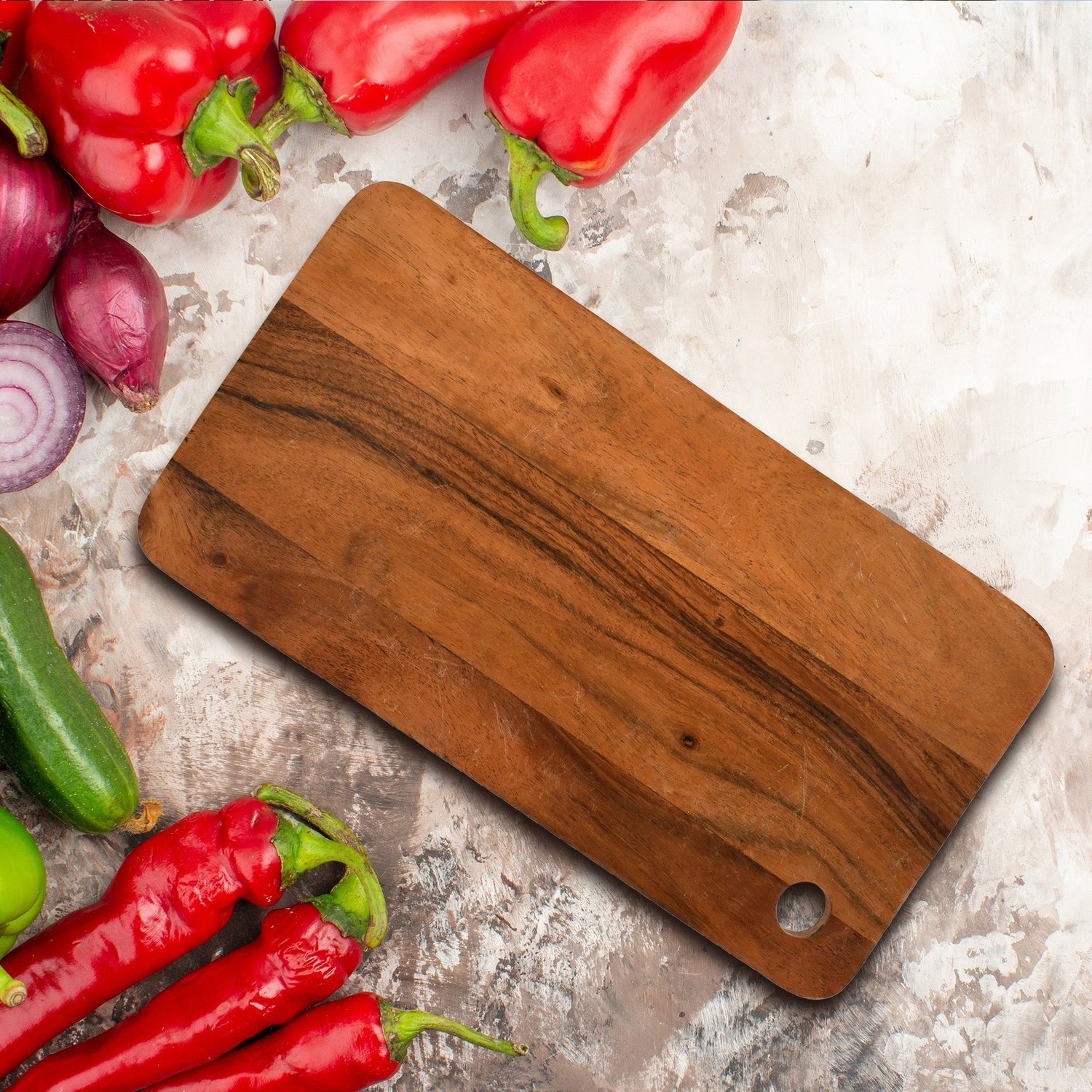 Wooden Cutting & Chopping Board - Rectangle Mumuso