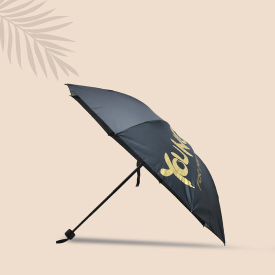 Young Feel Foldable Umbrella - Black Mumuso