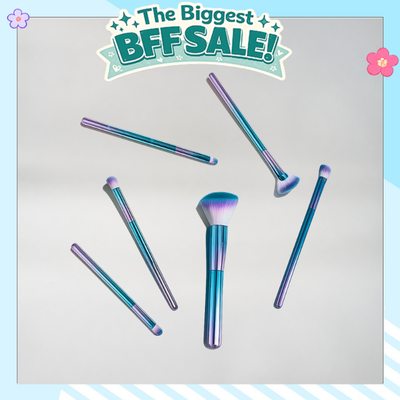 Colourful Make-Up Brush Set - 5 Pcs /Multicolour