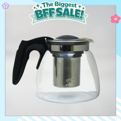 Glass Tea Pot - Black
