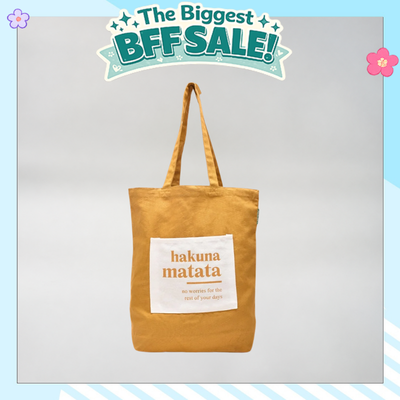 Mumuso "Hakuna Matata" Tote Bag - Dark Amber