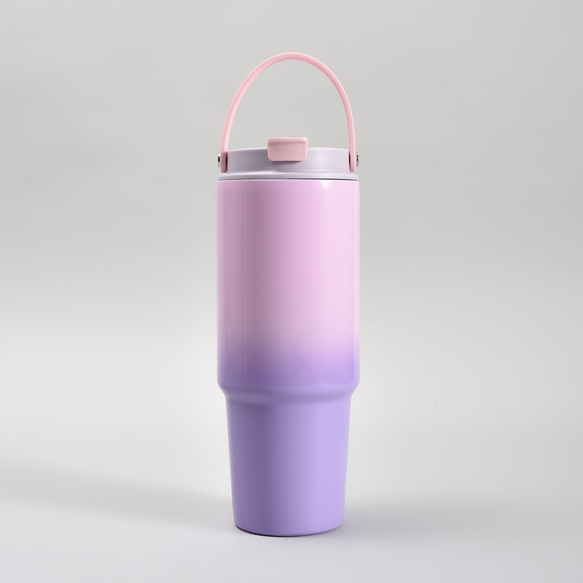 Mumuso Stylish  Gradiant Insulated Water Bottle with Handle – Pink &amp; Purple Gradient 850ml