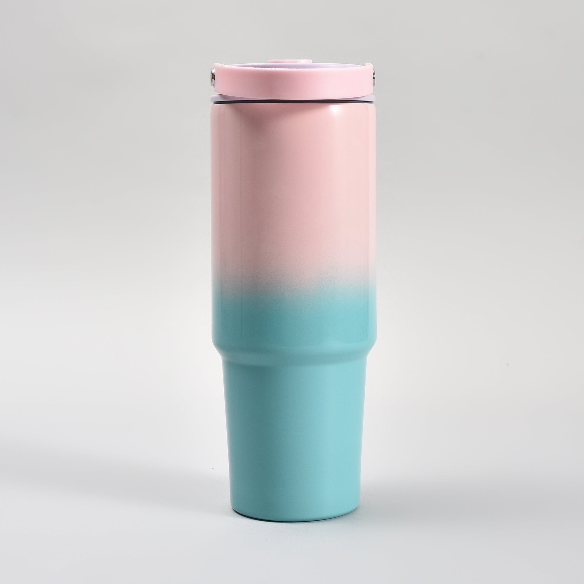Mumuso Stylish  Gradiant Insulated Water Bottle with Handle – Pink &amp; Purple Gradient 850ml