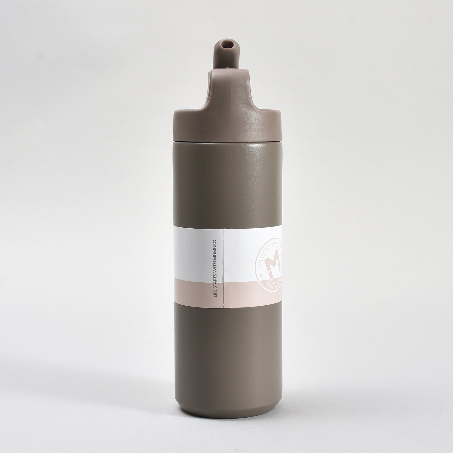 Sleek Design Insulated Water Bottle with Straw – 550ml- White/ Maroon/ Brown