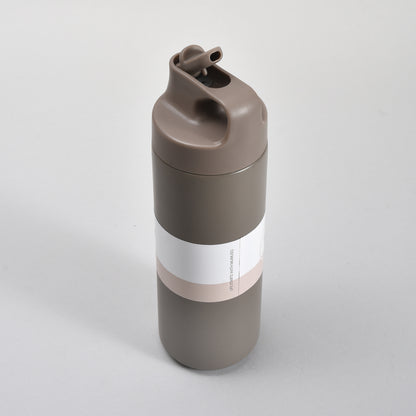 Sleek Design Insulated Water Bottle with Straw – 550ml- White/ Maroon/ Brown