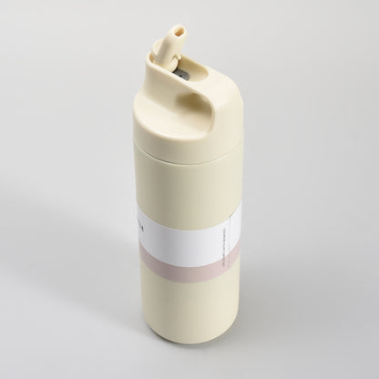 Sleek Design Insulated Water Bottle with Straw – 550ml- White/ Maroon/ Brown