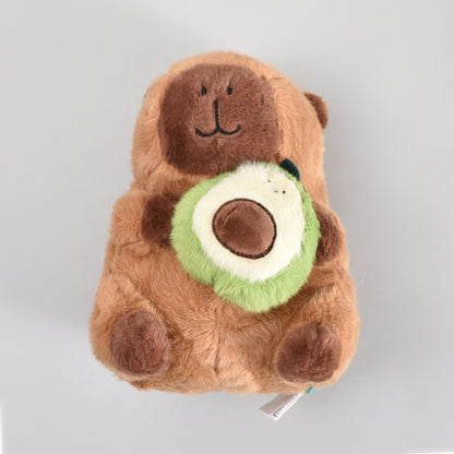 Super Adorable Capybara with Avocado Soft Toy - 23cm