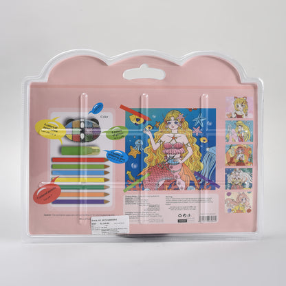 Mumuso Pretty Girls Mermaid Colouring Book Kit: Perfect for Gifting