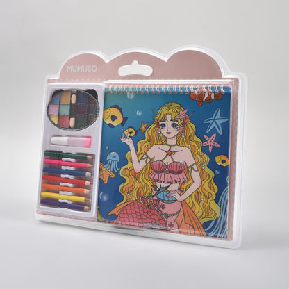 Mumuso Pretty Girls Mermaid Colouring Book Kit: Perfect for Gifting