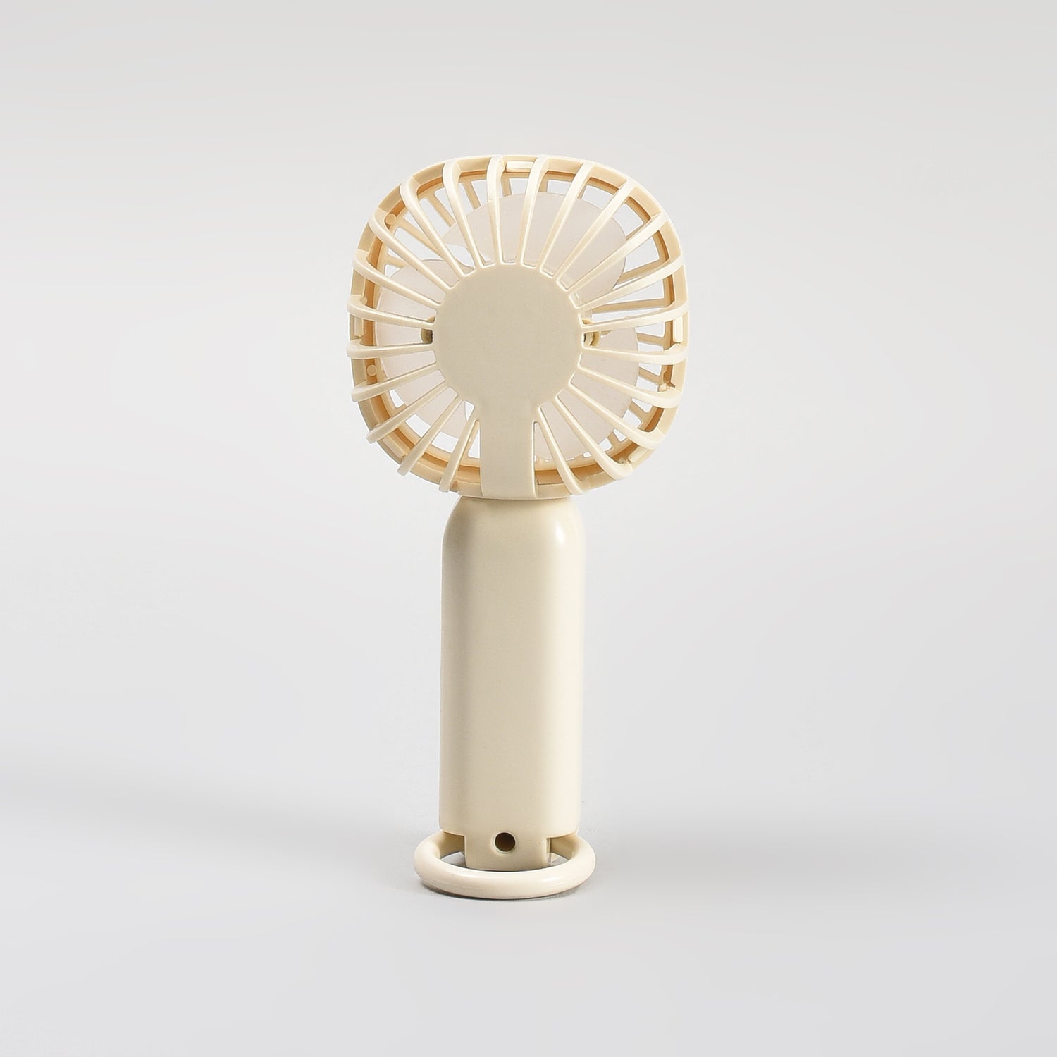 Super Cute Capybara Mini Handheld Fan with Carabiner – Beige