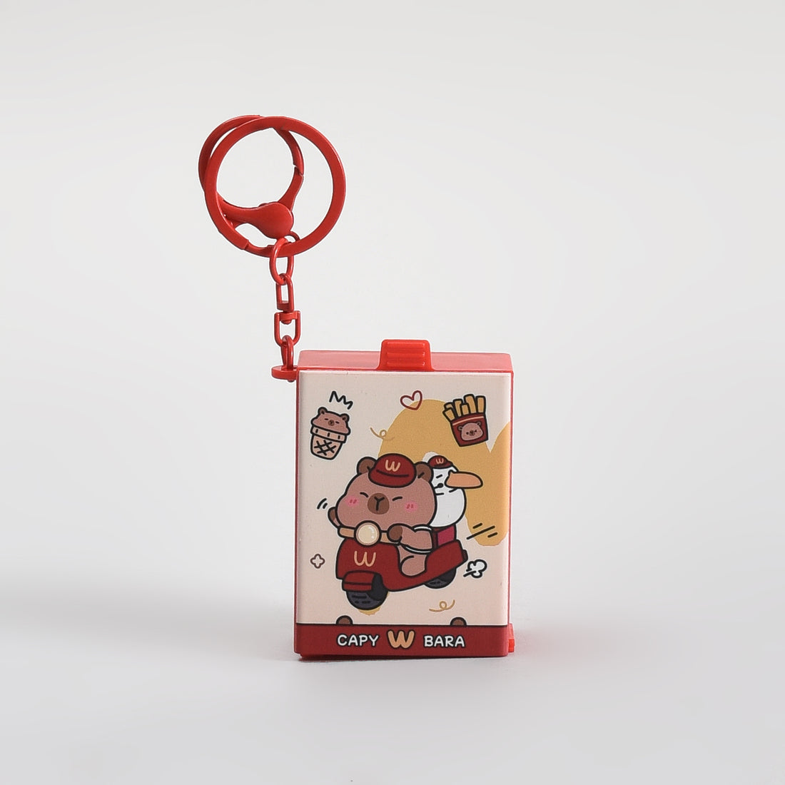 Mumuso Magic Surprise Box Capybara Keychain- Red
