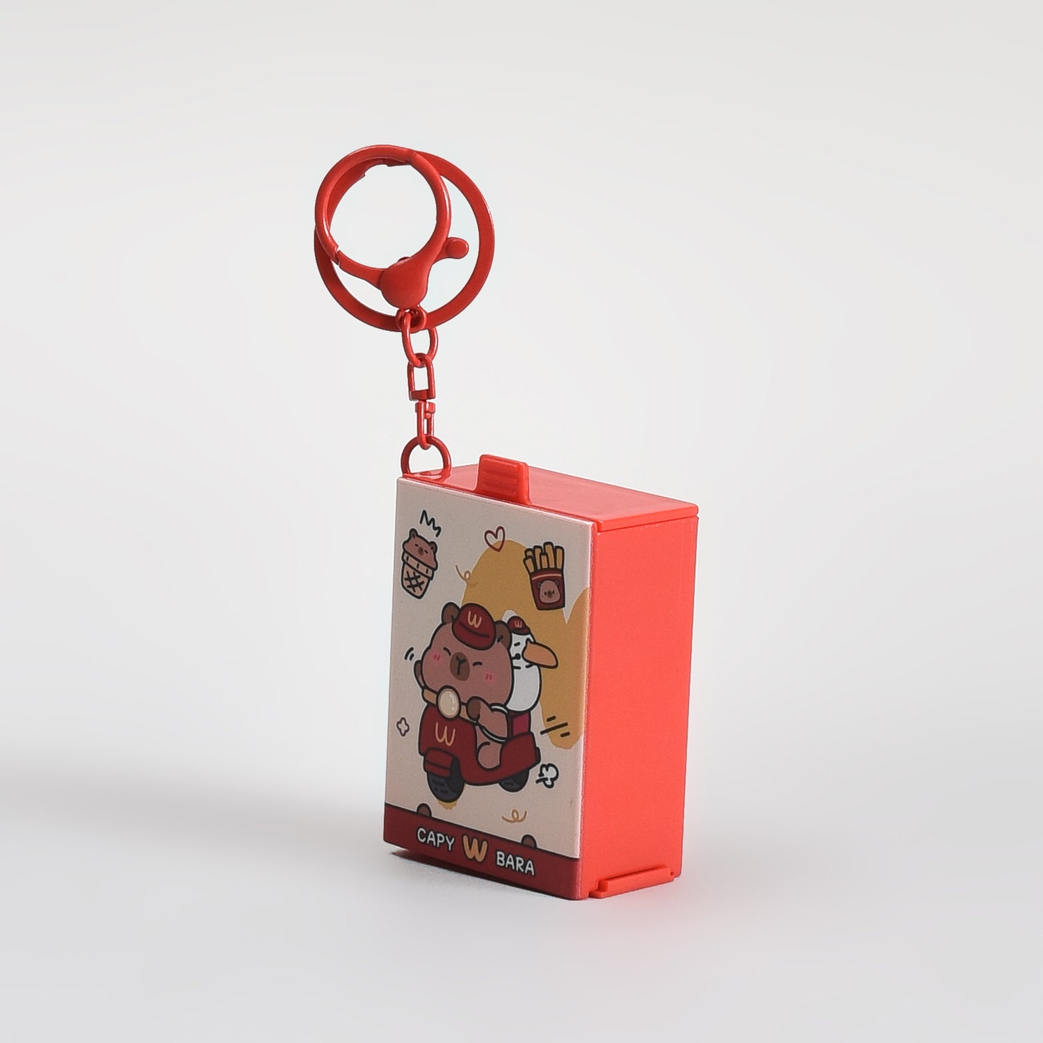 Mumuso Magic Surprise Box Capybara Keychain- Red