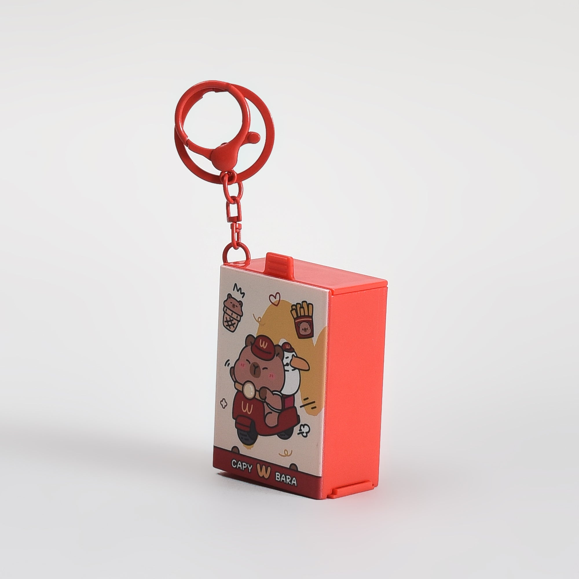 Mumuso Magic Surprise Box Capybara Keychain- Red