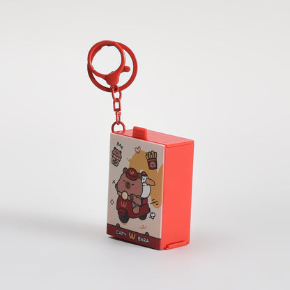 Mumuso Magic Surprise Box Capybara Keychain- Red