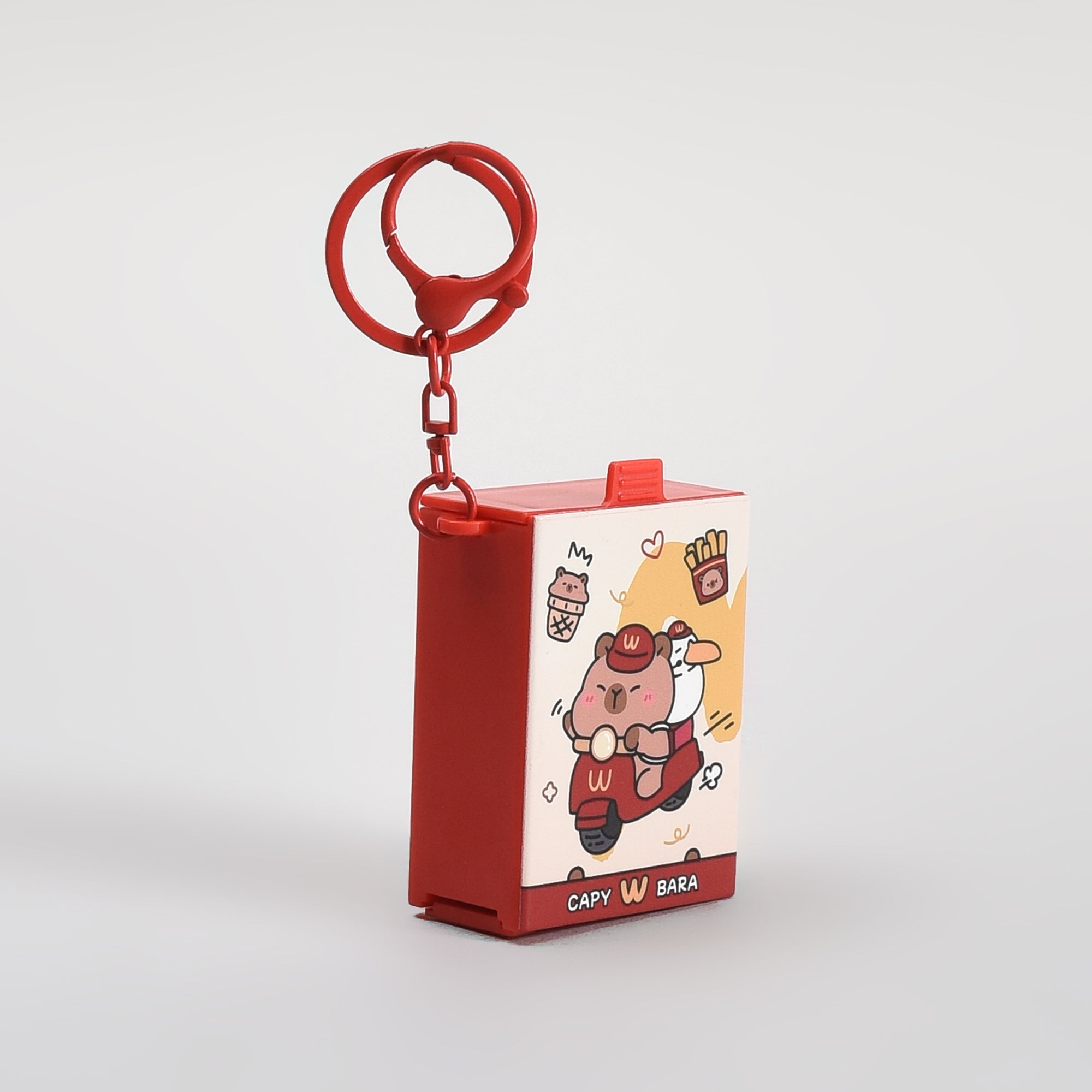 Mumuso Magic Surprise Box Capybara Keychain- Red