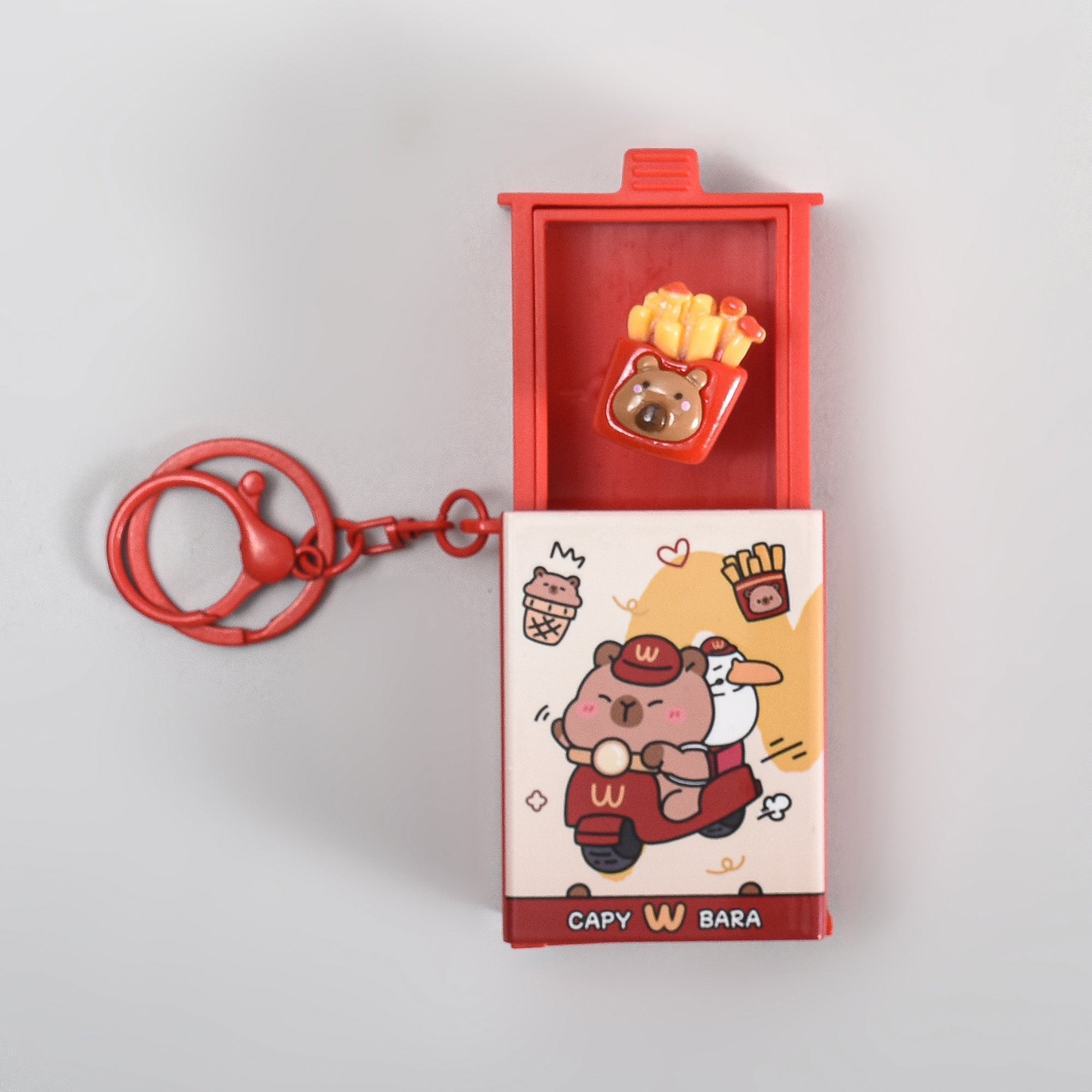 Mumuso Magic Surprise Box Capybara Keychain- Red