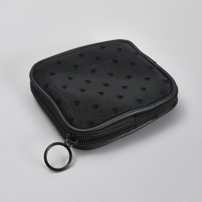 Mumuso Heart Print Mesh Travel Organiser Pouch