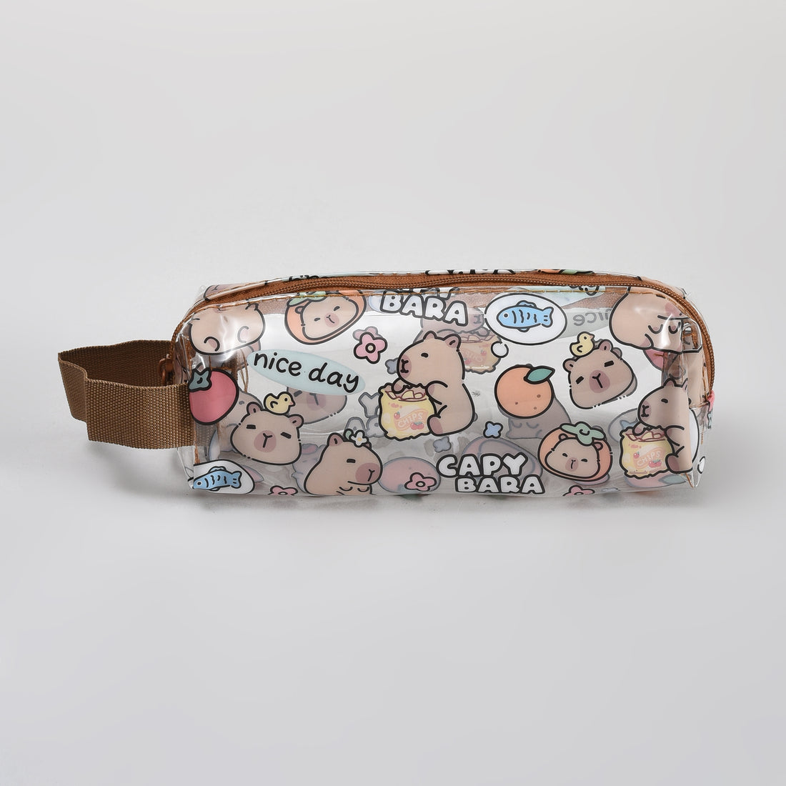 Mumuso Cute Capybara Transparent Pencil Pouch