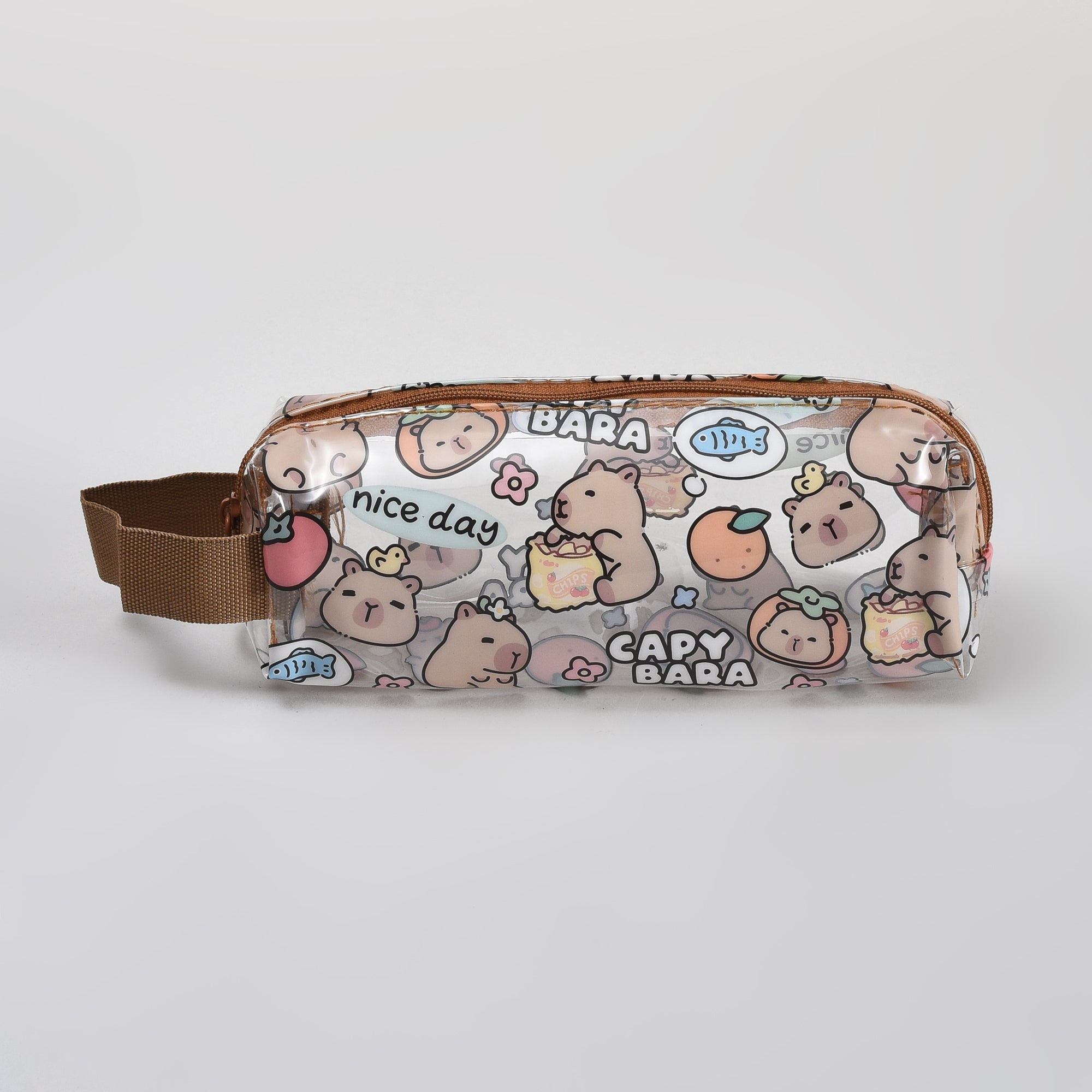 Mumuso Cute Capybara Transparent Pencil Pouch