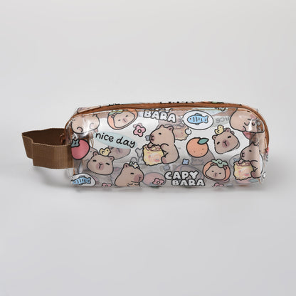 Mumuso Cute Capybara Transparent Pencil Pouch