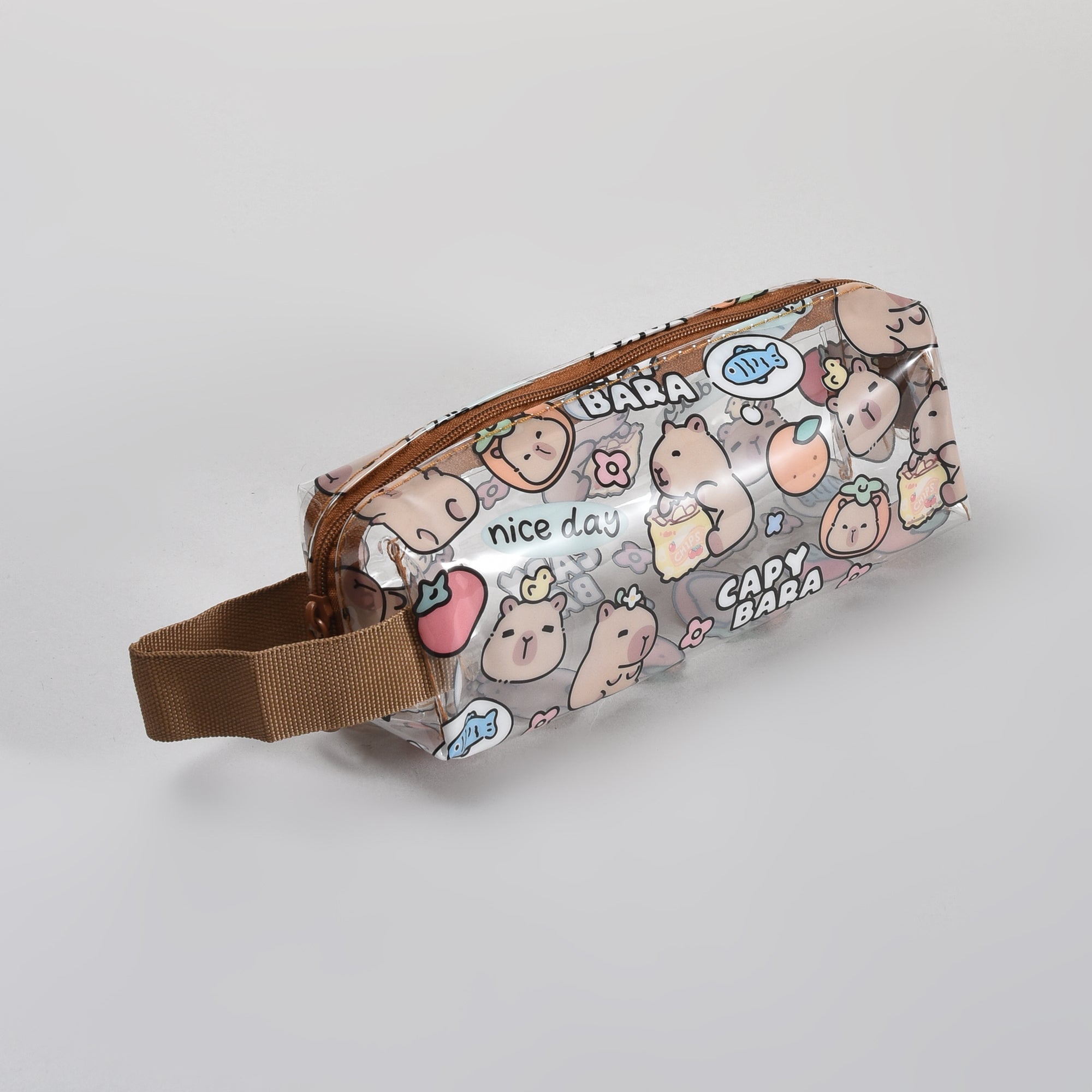 Mumuso Cute Capybara Transparent Pencil Pouch