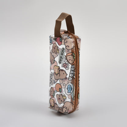Mumuso Cute Capybara Transparent Pencil Pouch
