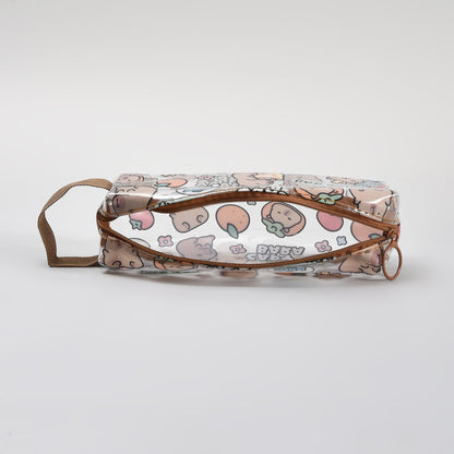 Mumuso Cute Capybara Transparent Pencil Pouch