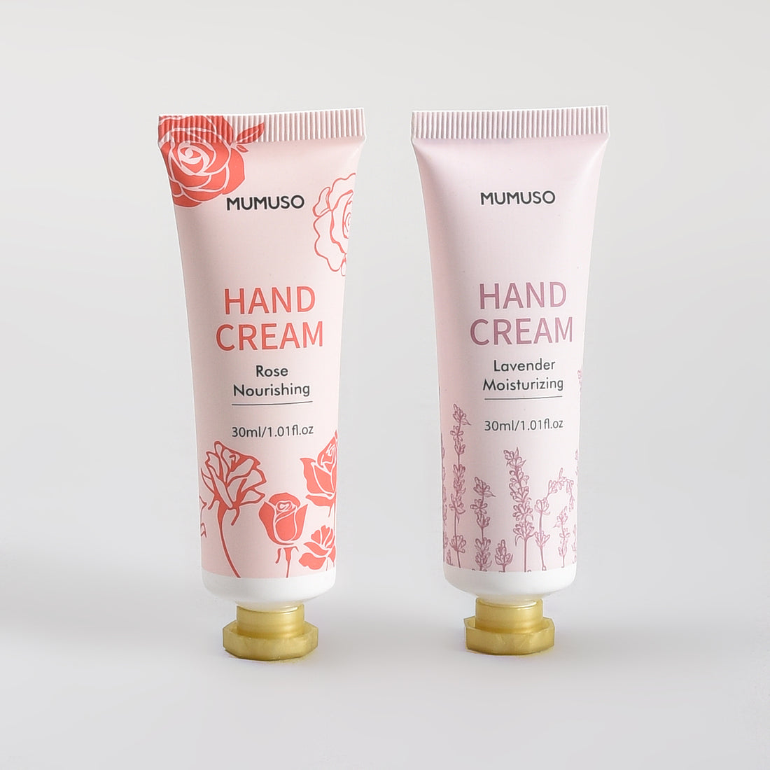 Mumuso Plant Extracts Hand Cream Gift Set - Lavender &amp; Rose/ 30ml each
