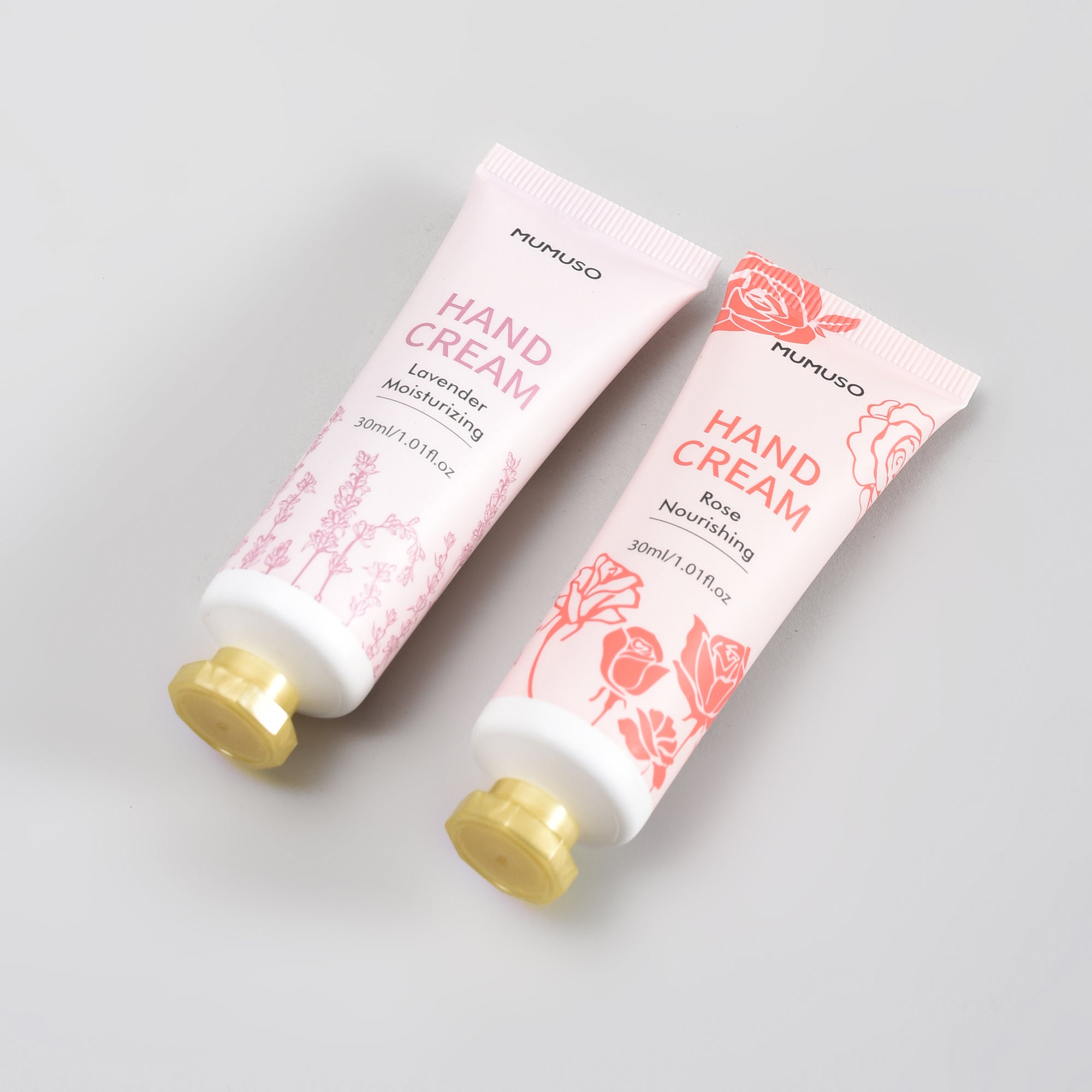 Mumuso Plant Extracts Hand Cream Gift Set - Lavender &amp; Rose/ 30ml each