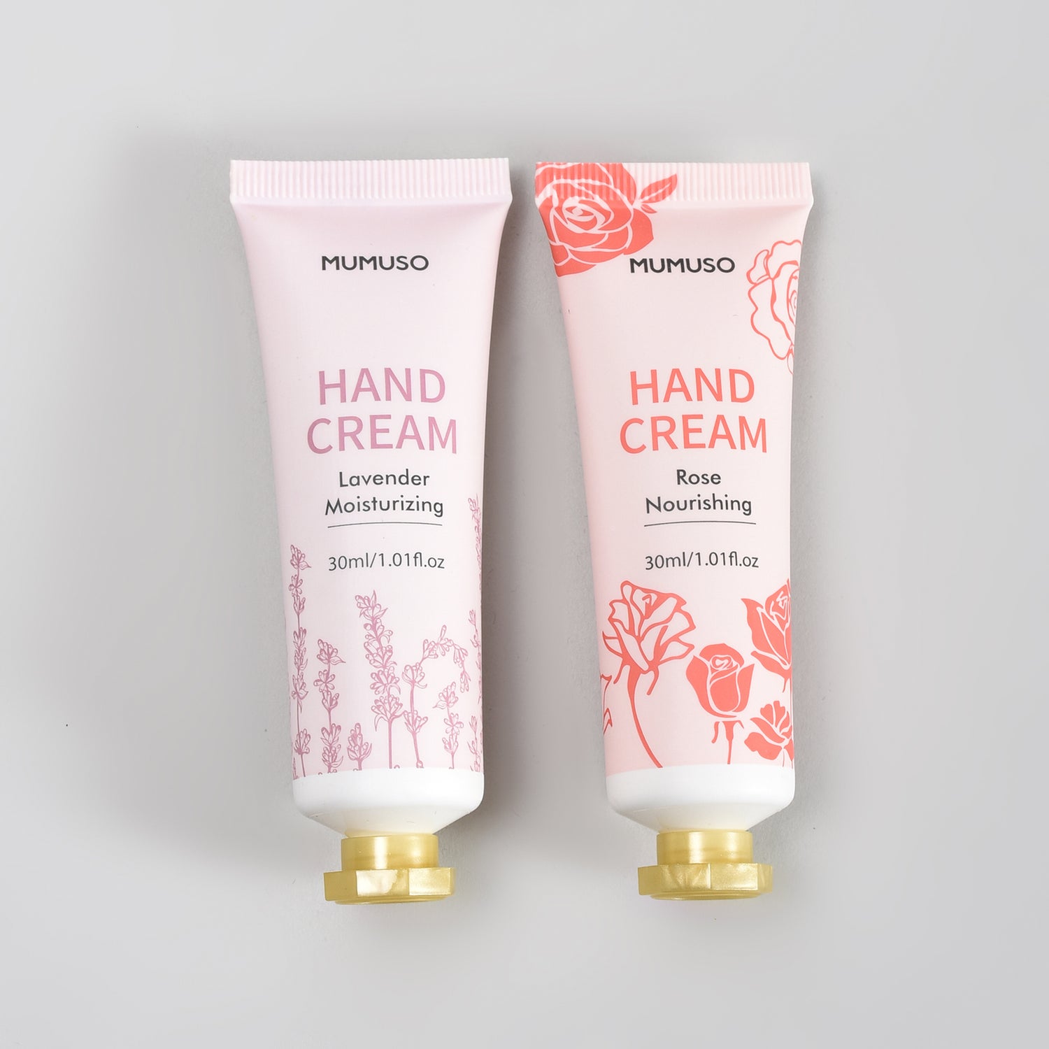 Mumuso Plant Extracts Hand Cream Gift Set - Lavender &amp; Rose/ 30ml each