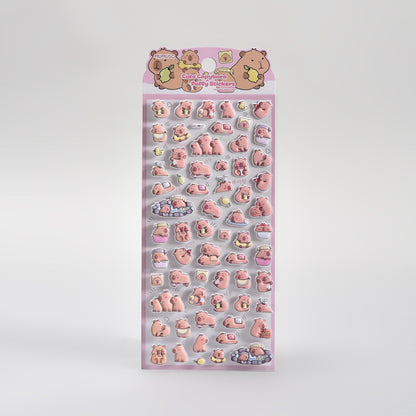 Mumuso Cute Capybara Puffy Stickers