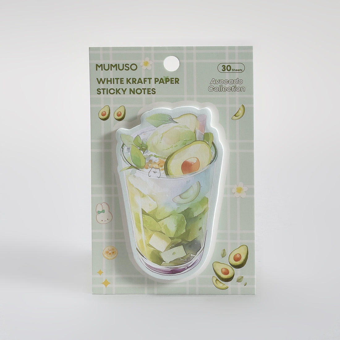 Mocktail Themed  Sticky Notes – Avocado/Cherry (30 Sheets)