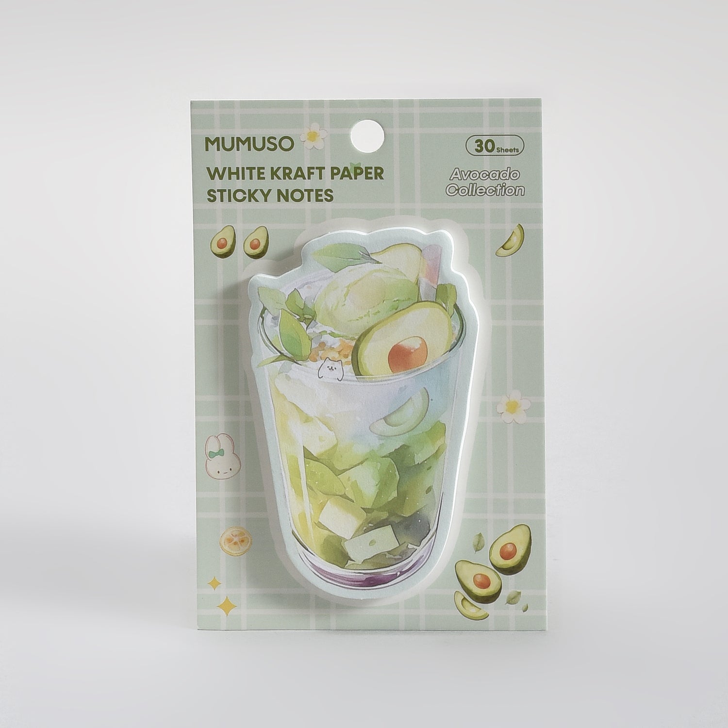Mocktail Themed  Sticky Notes – Avocado/Cherry (30 Sheets)