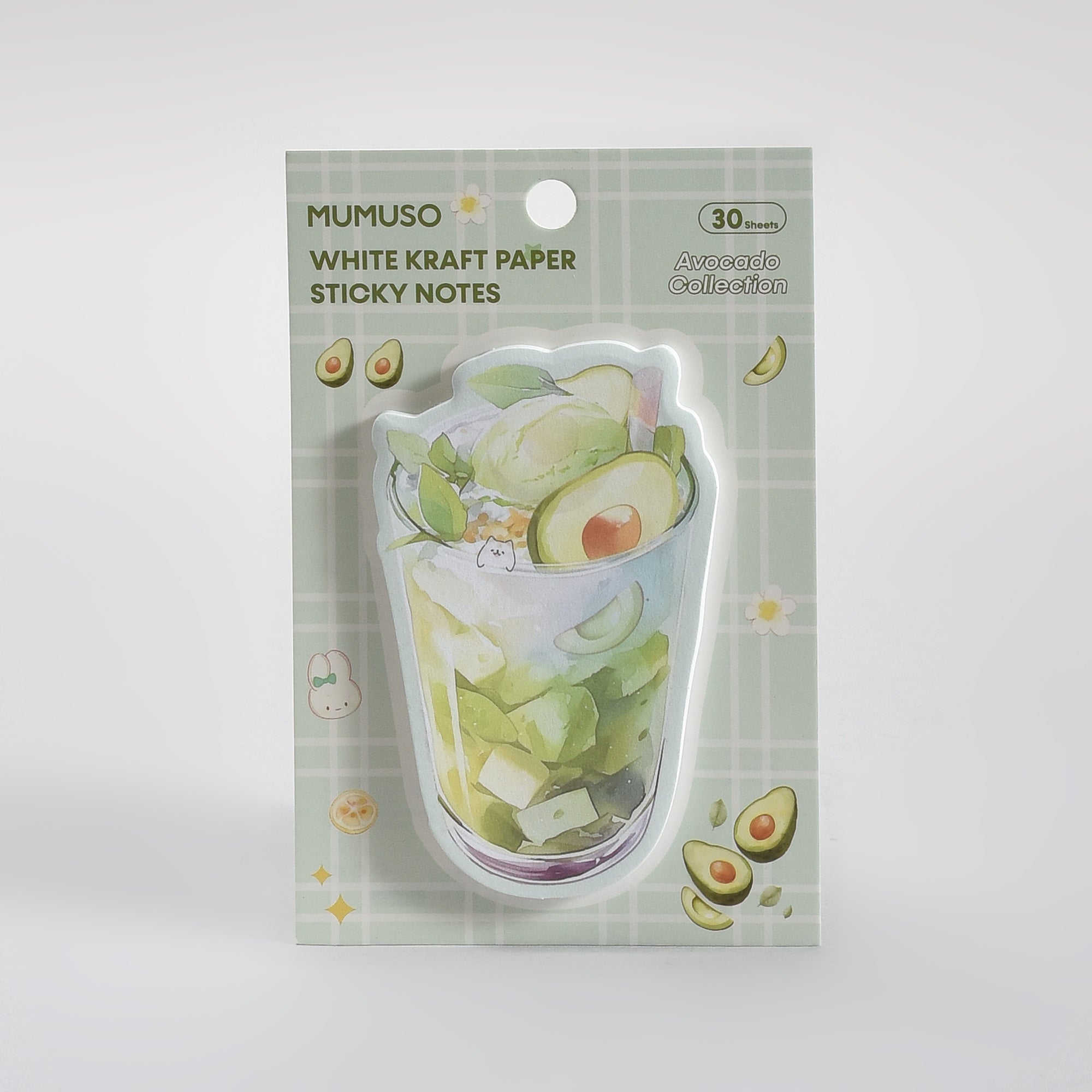 Mocktail Themed  Sticky Notes – Avocado/Cherry (30 Sheets)
