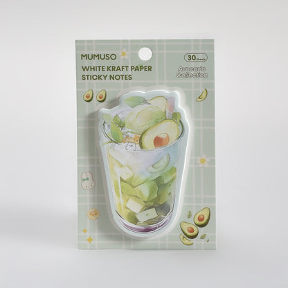 Mocktail Themed  Sticky Notes – Avocado/Cherry (30 Sheets)