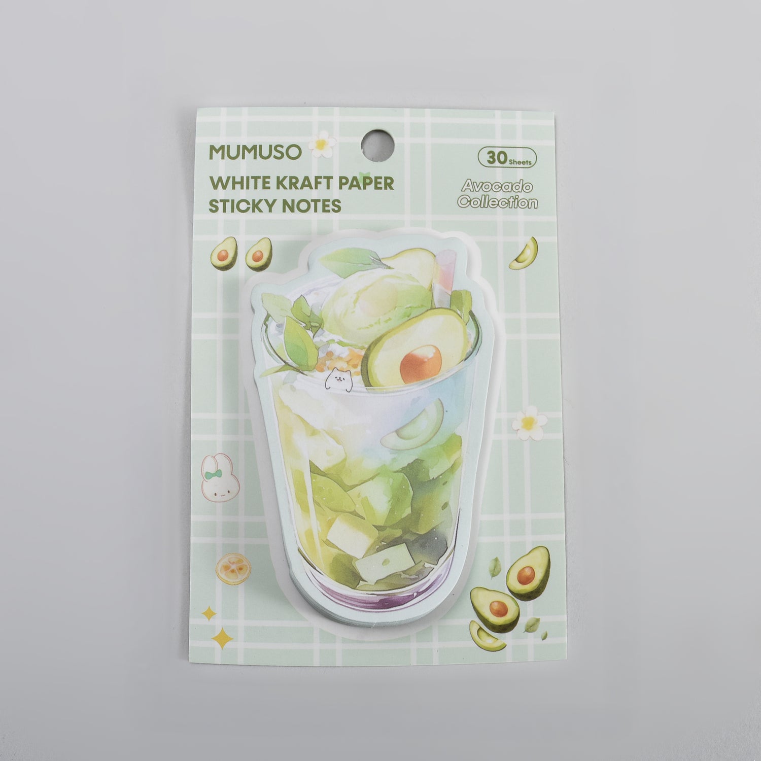 Mocktail Themed  Sticky Notes – Avocado/Cherry (30 Sheets)