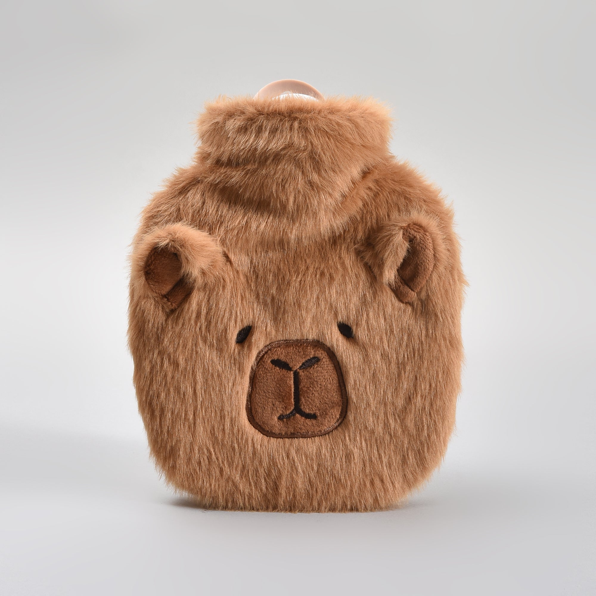 Mumuso Cute Capybara Pocket Hot Bottle Water Bag – 350ml/Brown