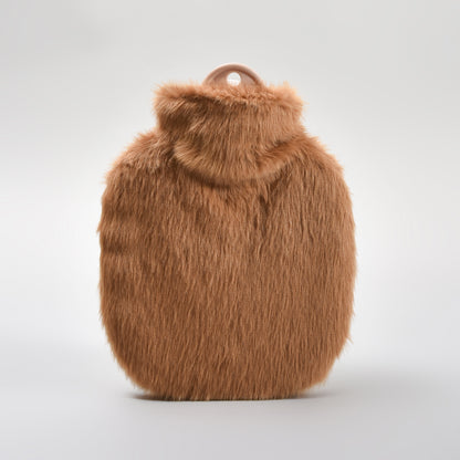 Mumuso Cute Capybara Pocket Hot Bottle Water Bag – 350ml/Brown