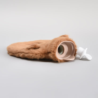 Mumuso Cute Capybara Pocket Hot Bottle Water Bag – 350ml/Brown