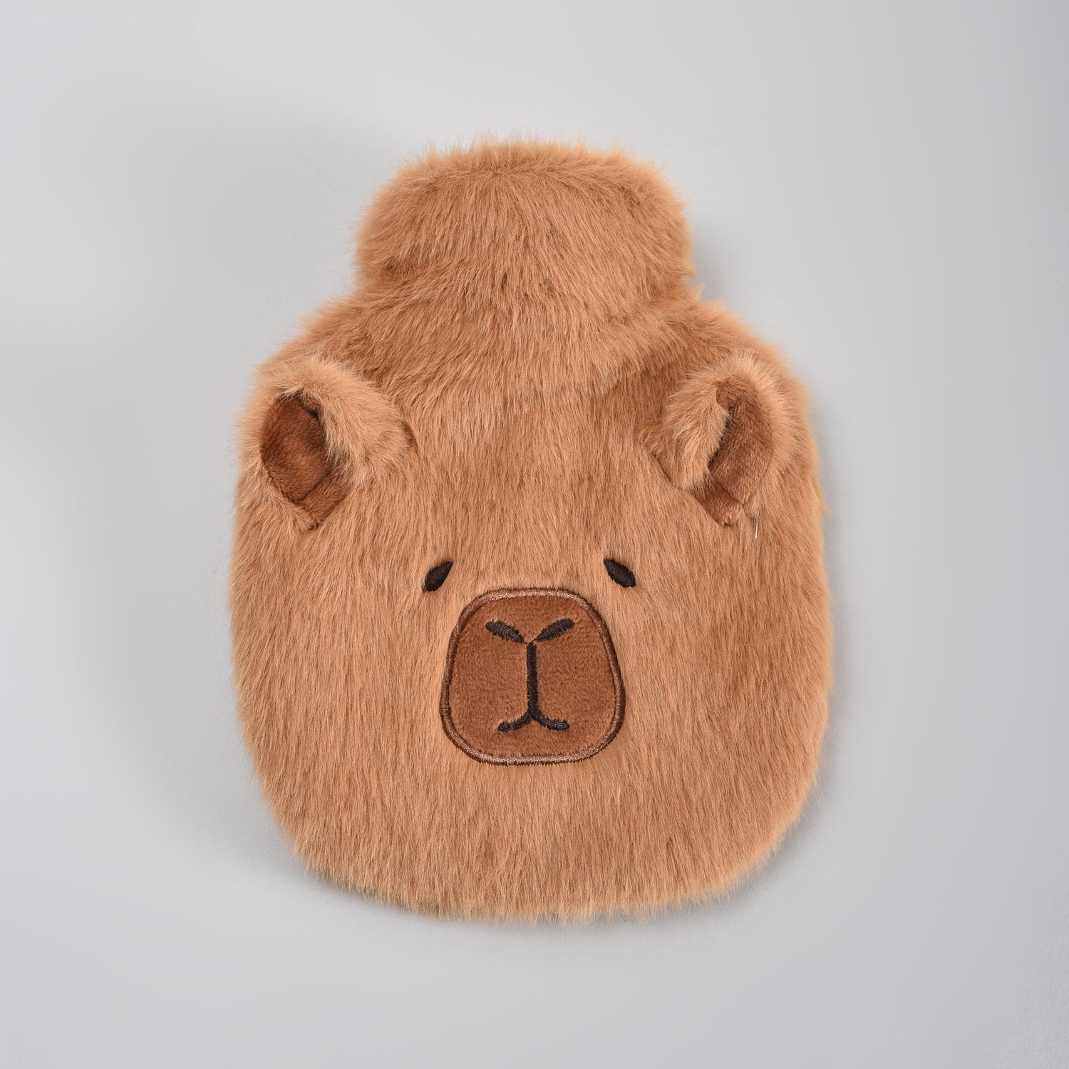 Mumuso Cute Capybara Pocket Hot Bottle Water Bag – 350ml/Brown