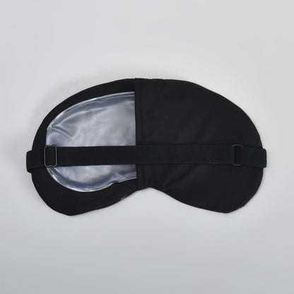 Glass-Patterned Printed Sleeping Eye Mask - Black