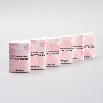 Cherry Blossom Scented Pocket Tissues – Pack of 6