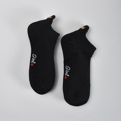 Anti-Abrasion Low-Cut Socks for Women – Red Heart &amp; Crown (3 Pairs)
