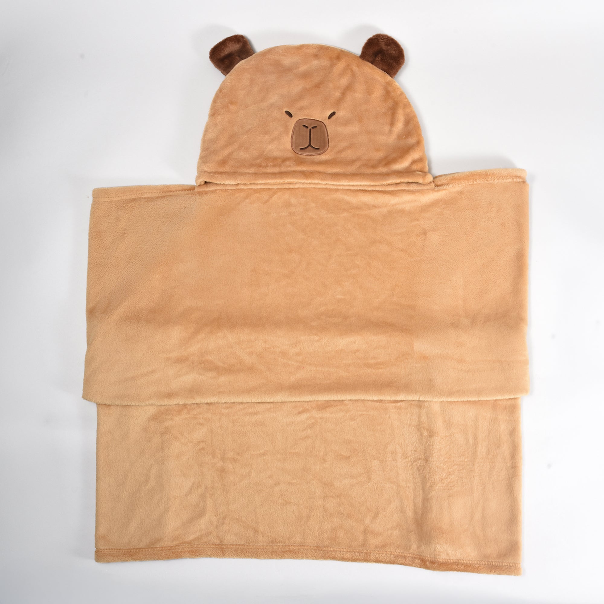 Mumuso Capybara Hooded Blanket
