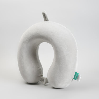 Memory Foam U-Shaped Neck Pillow – Soft Grey Travel Pillow