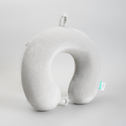 Memory Foam U-Shaped Neck Pillow – Soft Grey Travel Pillow