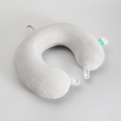 Memory Foam U-Shaped Neck Pillow – Soft Grey Travel Pillow