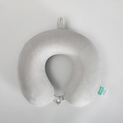Memory Foam U-Shaped Neck Pillow – Soft Grey Travel Pillow